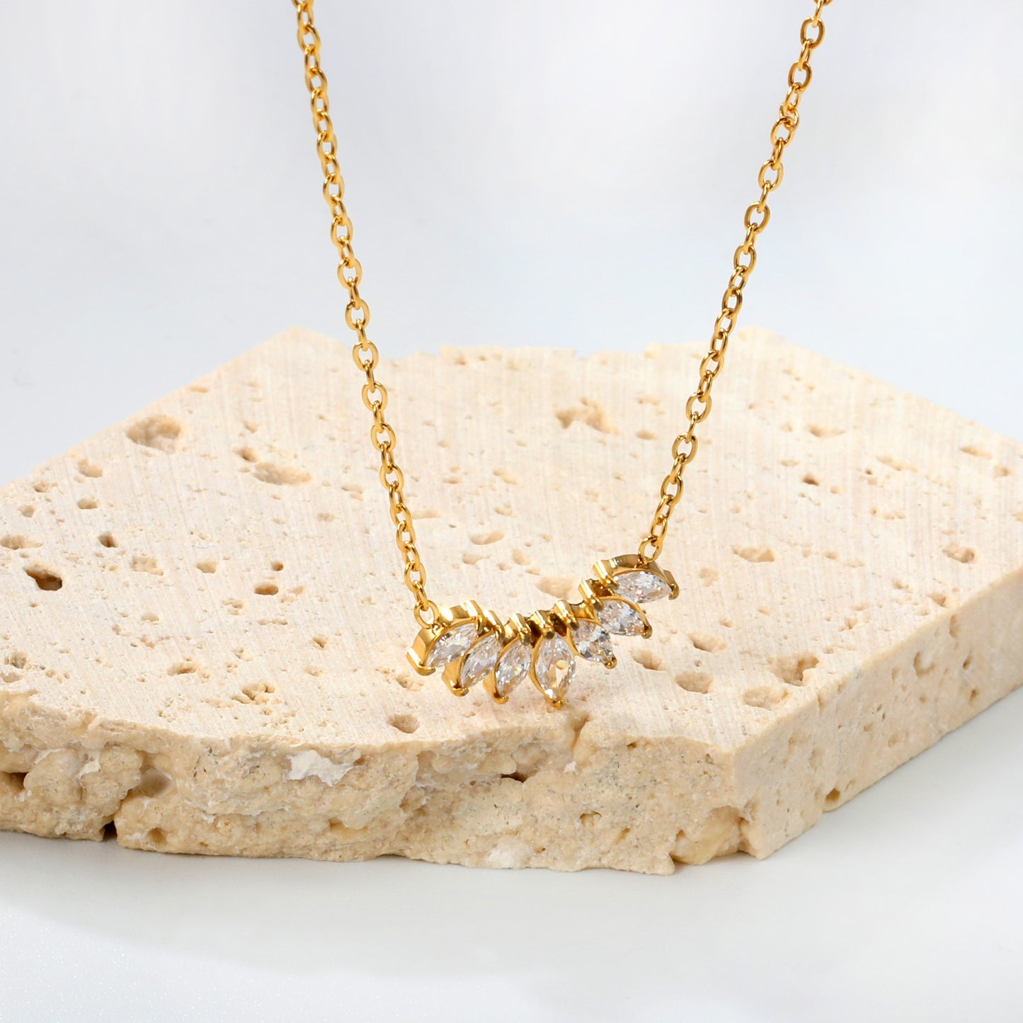 Lush Spark – Marquise Crystal Cluster Necklace