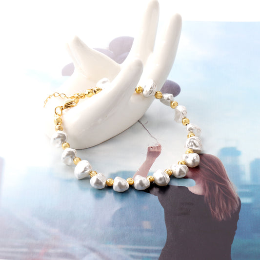 Ocean Dust Baroque Pearl Bracelet – Organic Luxury | Swayed by Stone